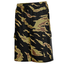 Load image into Gallery viewer, Dirty Tiger Stripe Cargo Shorts