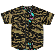 Load image into Gallery viewer, Explosive Reversible Baseball Jersey - Desert & Miami Tiger Stripe