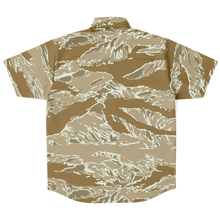 Load image into Gallery viewer, Desert Tiger Stripe - Short Sleeve Button Down Shirt