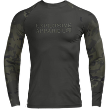 Load image into Gallery viewer, Black Multicam Rash Guard