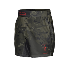 Load image into Gallery viewer, Explosive Fight Shorts - Black Multicam (Elastic Waistband)