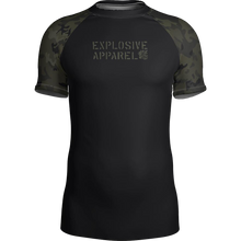 Load image into Gallery viewer, Short-sleeve Rash Guard - Black Multicam