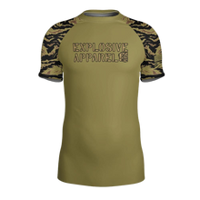 Load image into Gallery viewer, Explosive Short-sleeve Rash Guard - Dirty Tiger Stripe