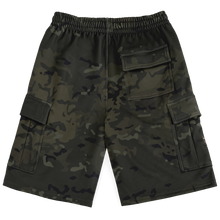 Load image into Gallery viewer, Black Multicam Cargo Shorts