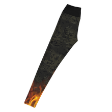 Load image into Gallery viewer, Explosive Leggings - Black Multiflames