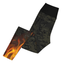 Load image into Gallery viewer, Explosive Leggings - Black Multiflames