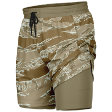 Load image into Gallery viewer, Athletic Technical Shorts - Desert Tiger Stripe