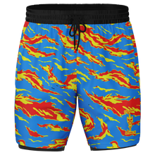 Load image into Gallery viewer, Athletic Technical Shorts - Mediterranean Tiger Stripe