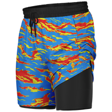 Load image into Gallery viewer, Athletic Technical Shorts - Mediterranean Tiger Stripe