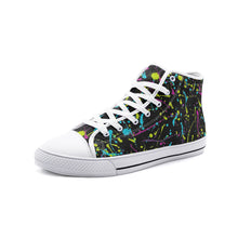 Load image into Gallery viewer, Neon Splatter High Top Canvas Shoes