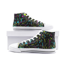 Load image into Gallery viewer, Neon Splatter High Top Canvas Shoes