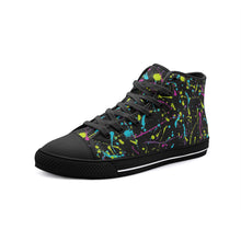 Load image into Gallery viewer, Neon Splatter High Top Canvas Shoes