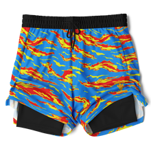 Load image into Gallery viewer, Athletic Technical Shorts - Mediterranean Tiger Stripe