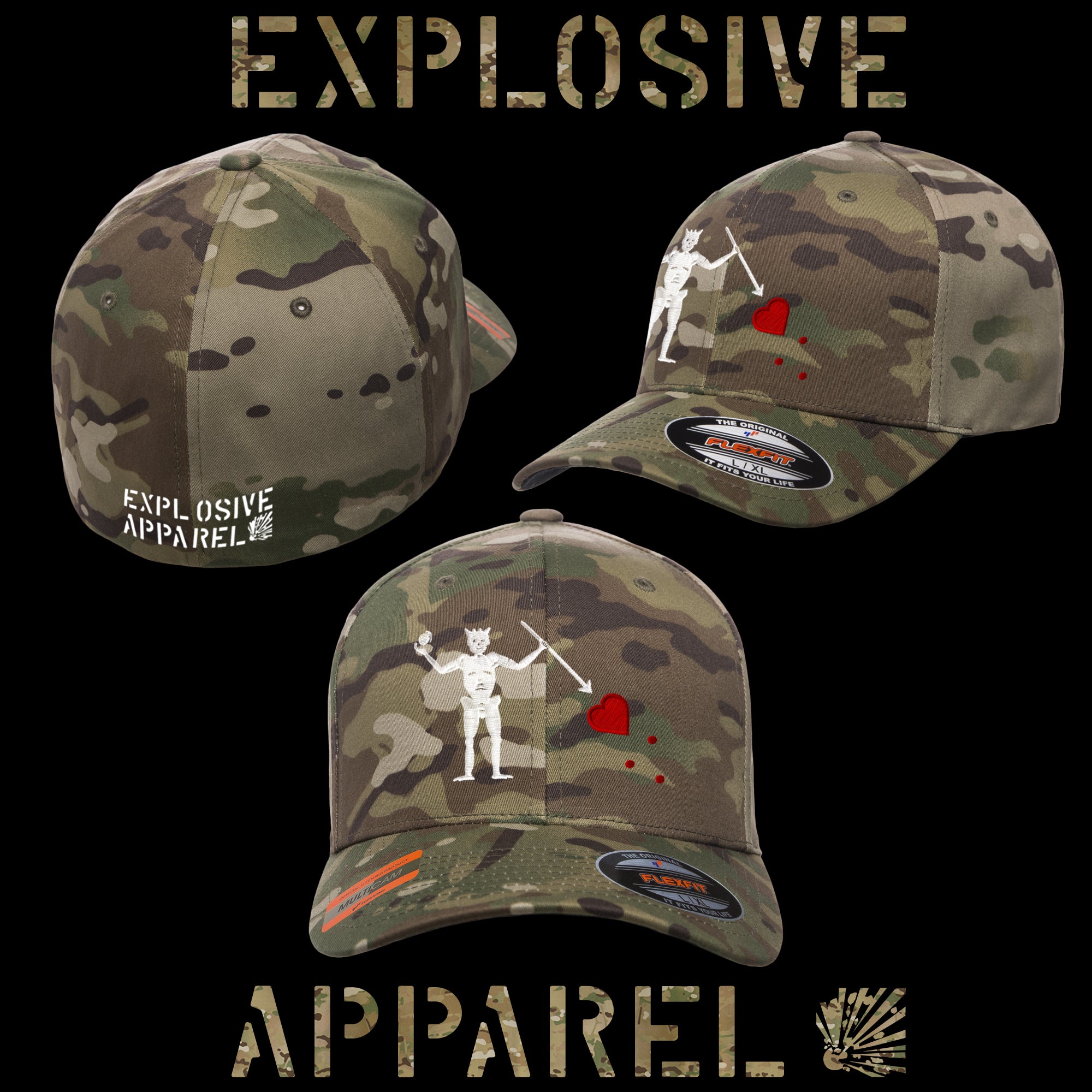 Designs Cap FlexFit – Ltd Explosive Blackbeard Apparel