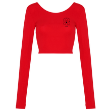 Load image into Gallery viewer, Long Sleeve Jersey Crop Top