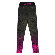 Load image into Gallery viewer, Yoga Leggings Black Multicam/Pink