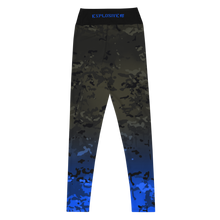 Load image into Gallery viewer, Yoga Leggings Black Multicam/Blue