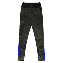 Load image into Gallery viewer, Yoga Leggings Thin Blue Line