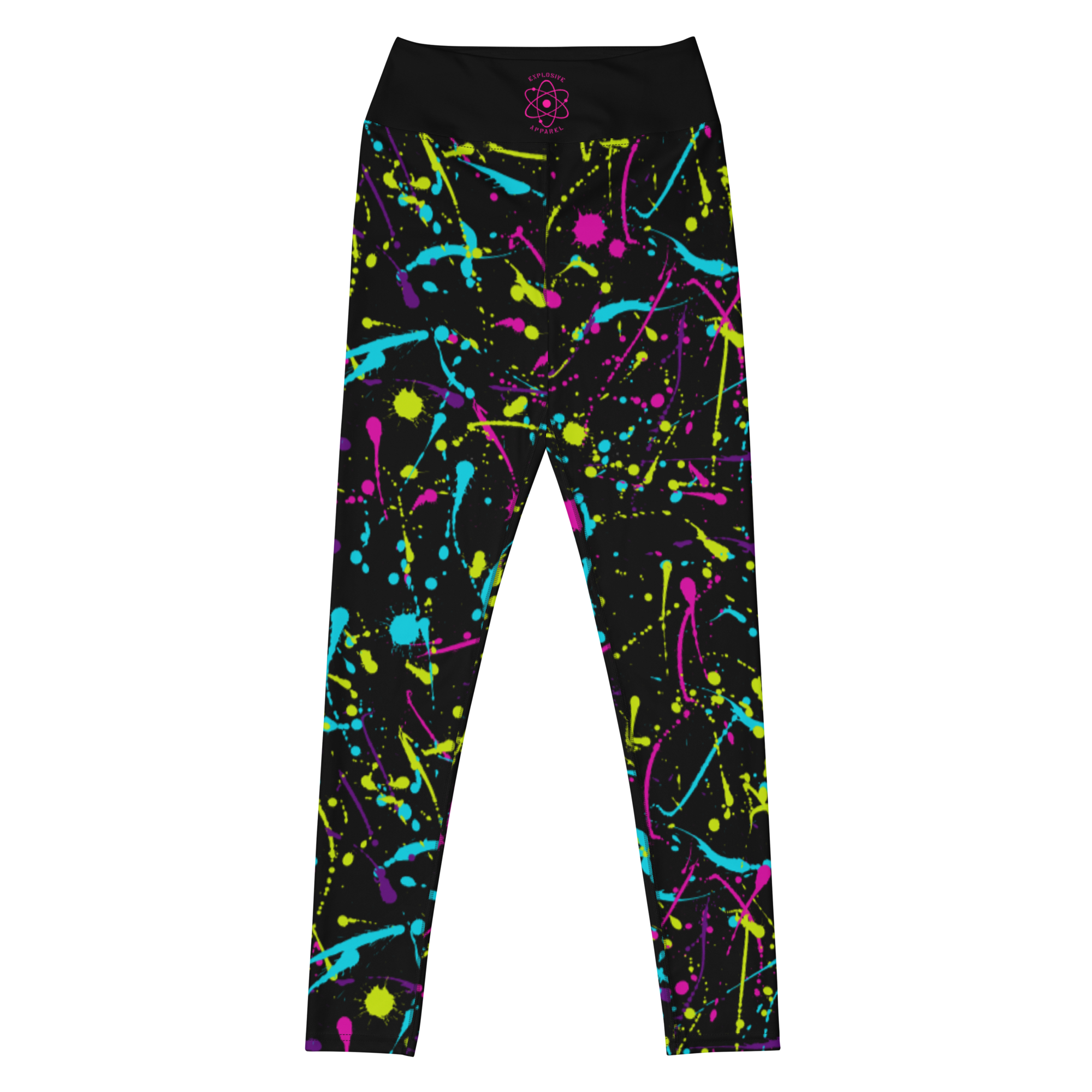 Yoga Leggings Neon Splatter