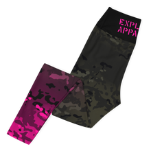 Load image into Gallery viewer, Yoga Leggings Black Multicam/Pink