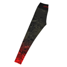 Load image into Gallery viewer, Yoga Leggings Black Multicam/Red