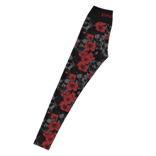 Load image into Gallery viewer, Yoga Leggings Skull & Roses