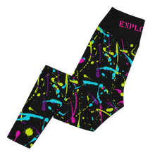 Load image into Gallery viewer, Yoga Leggings Neon Splatter