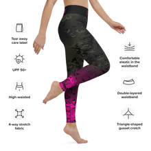 Load image into Gallery viewer, Yoga Leggings Black Multicam/Pink