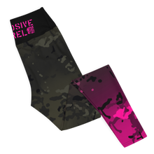 Load image into Gallery viewer, Yoga Leggings Black Multicam/Pink