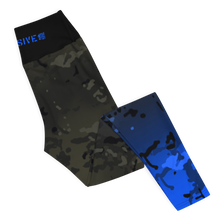 Load image into Gallery viewer, Yoga Leggings Black Multicam/Blue
