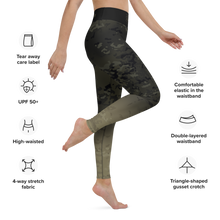 Load image into Gallery viewer, Yoga Leggings Black Multicam/Olive