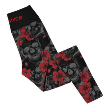 Load image into Gallery viewer, Yoga Leggings Skull & Roses