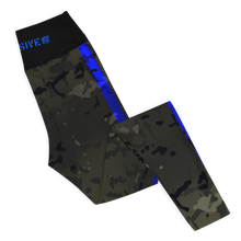 Load image into Gallery viewer, Yoga Leggings Thin Blue Line