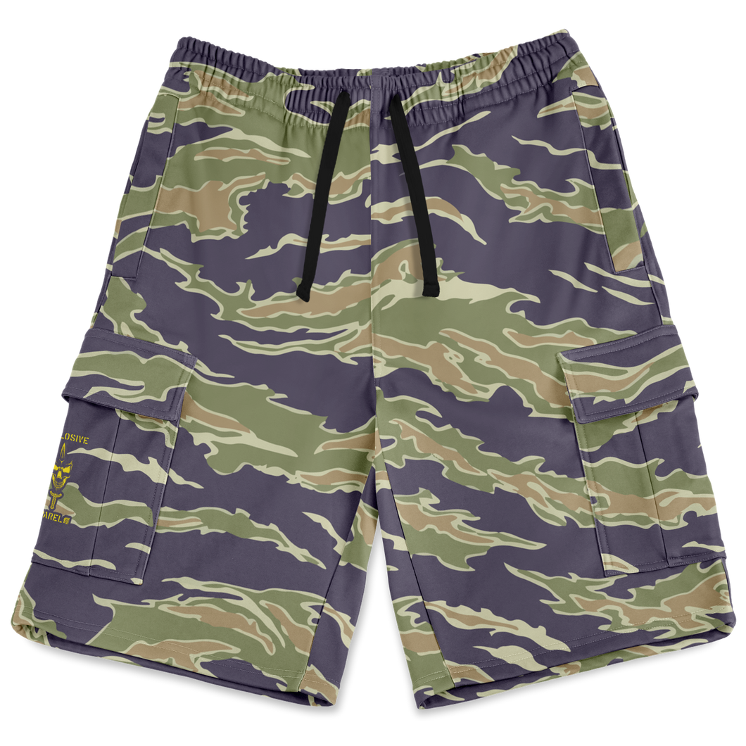 Tiger Stripe Cargo Shorts