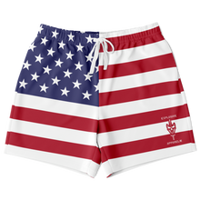 Load image into Gallery viewer, Athletic Shorty Shorts - Stars &amp; Stripes
