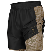 Load image into Gallery viewer, Athletic Technical Shorts - Black &amp; Arid Multicam
