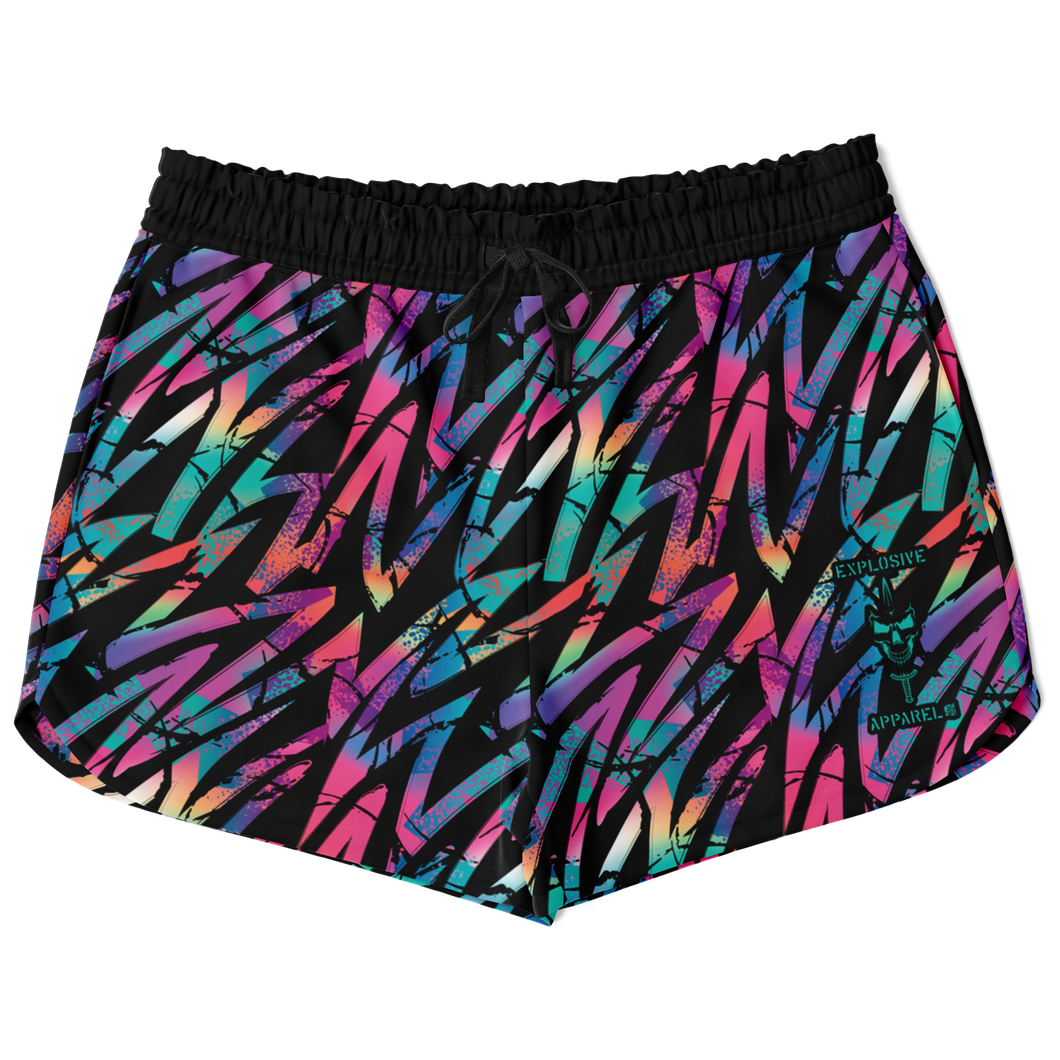 Athletic Shorty Shorts - Neon Stripe