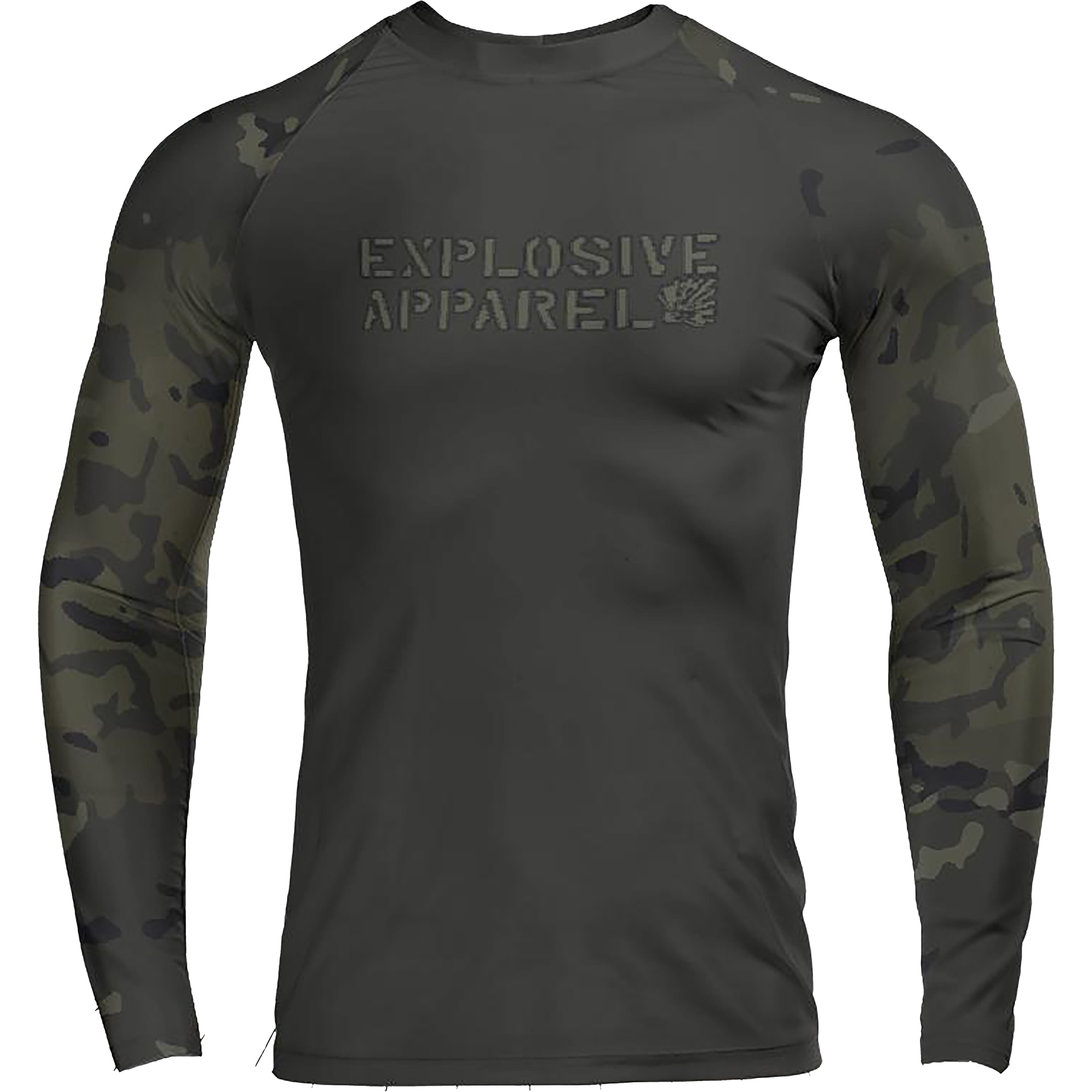 Black Multicam Rash Guard – Explosive Designs Apparel Ltd