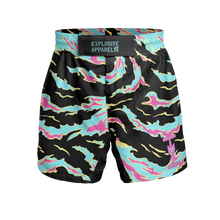 Load image into Gallery viewer, Explosive Fight Shorts - Miami Tiger Stripe (Elastic Waistband)
