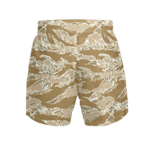 Load image into Gallery viewer, Explosive Fight Shorts - Desert Tiger Stripe (Elastic Waistband)
