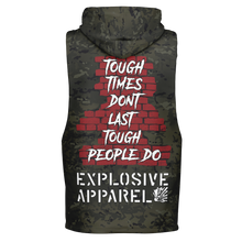 Load image into Gallery viewer, Tough Times Drop Arm Hoodie - Black Multicam
