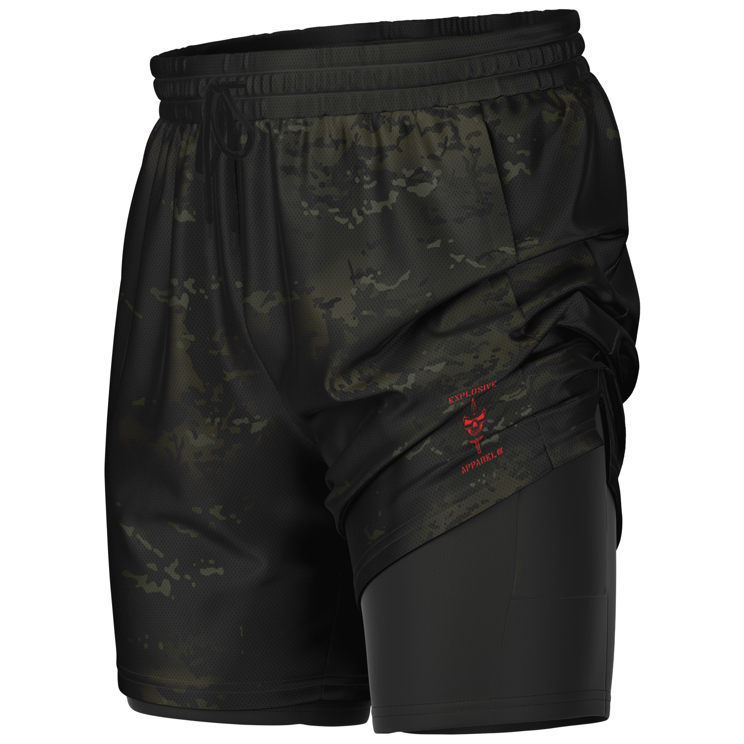 Athletic Technical Shorts - Black Multicam – Explosive Designs Apparel Ltd