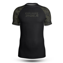 Load image into Gallery viewer, Short-sleeve Rash Guard - Black Multicam
