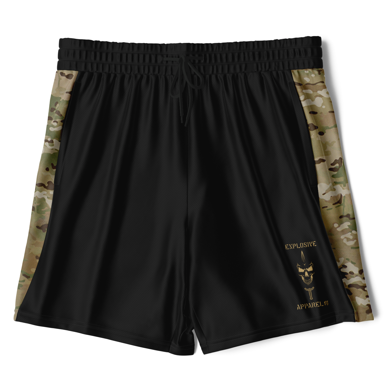 Athletic Technical Shorts - Black & Multicam – Explosive Designs ...