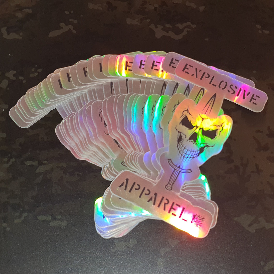 Holographic Explosive Apparel Sticker