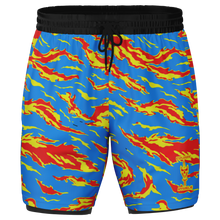 Load image into Gallery viewer, Athletic Technical Shorts - Mediterranean Tiger Stripe
