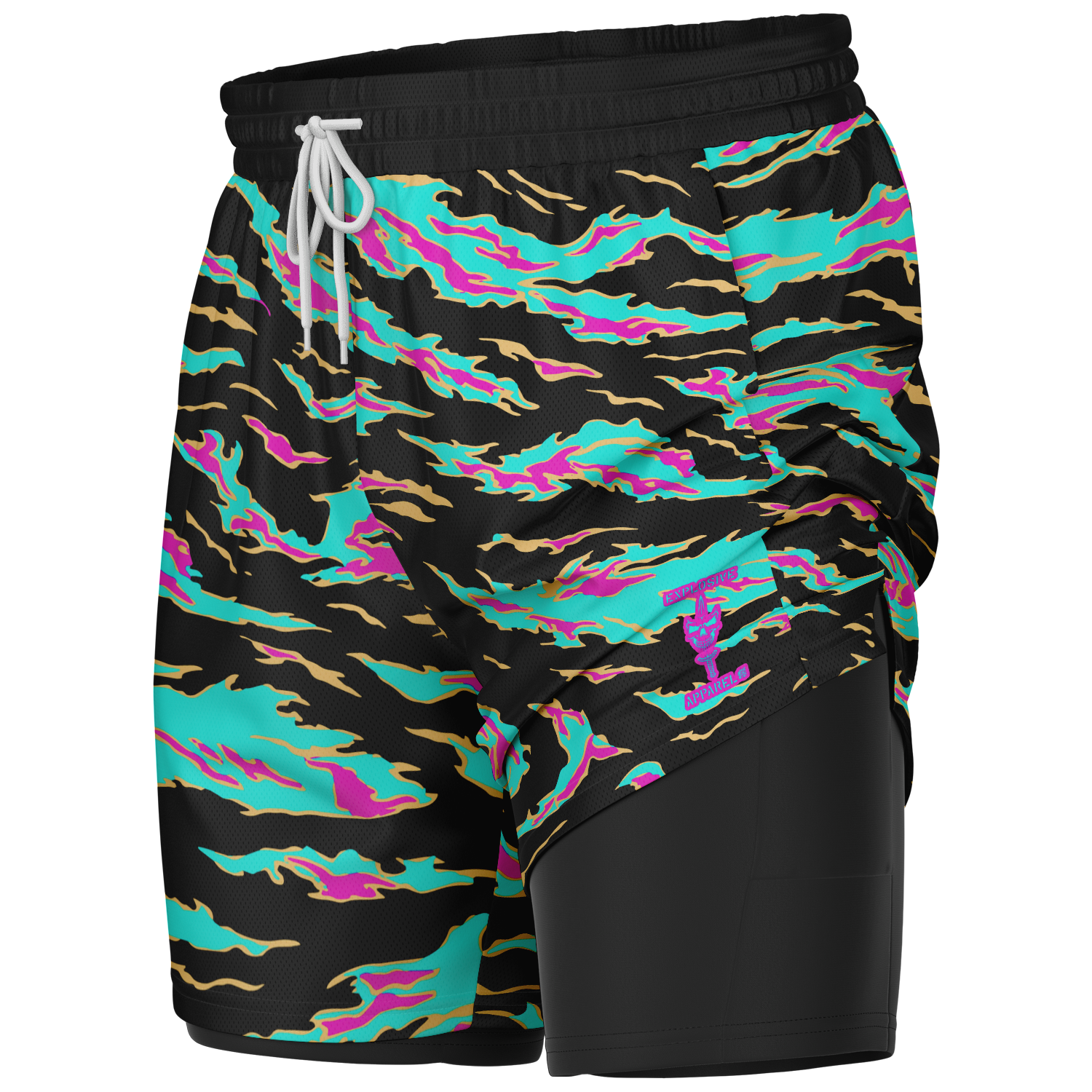 Athletic Technical Shorts - Miami Tiger Stripe – Explosive Designs ...