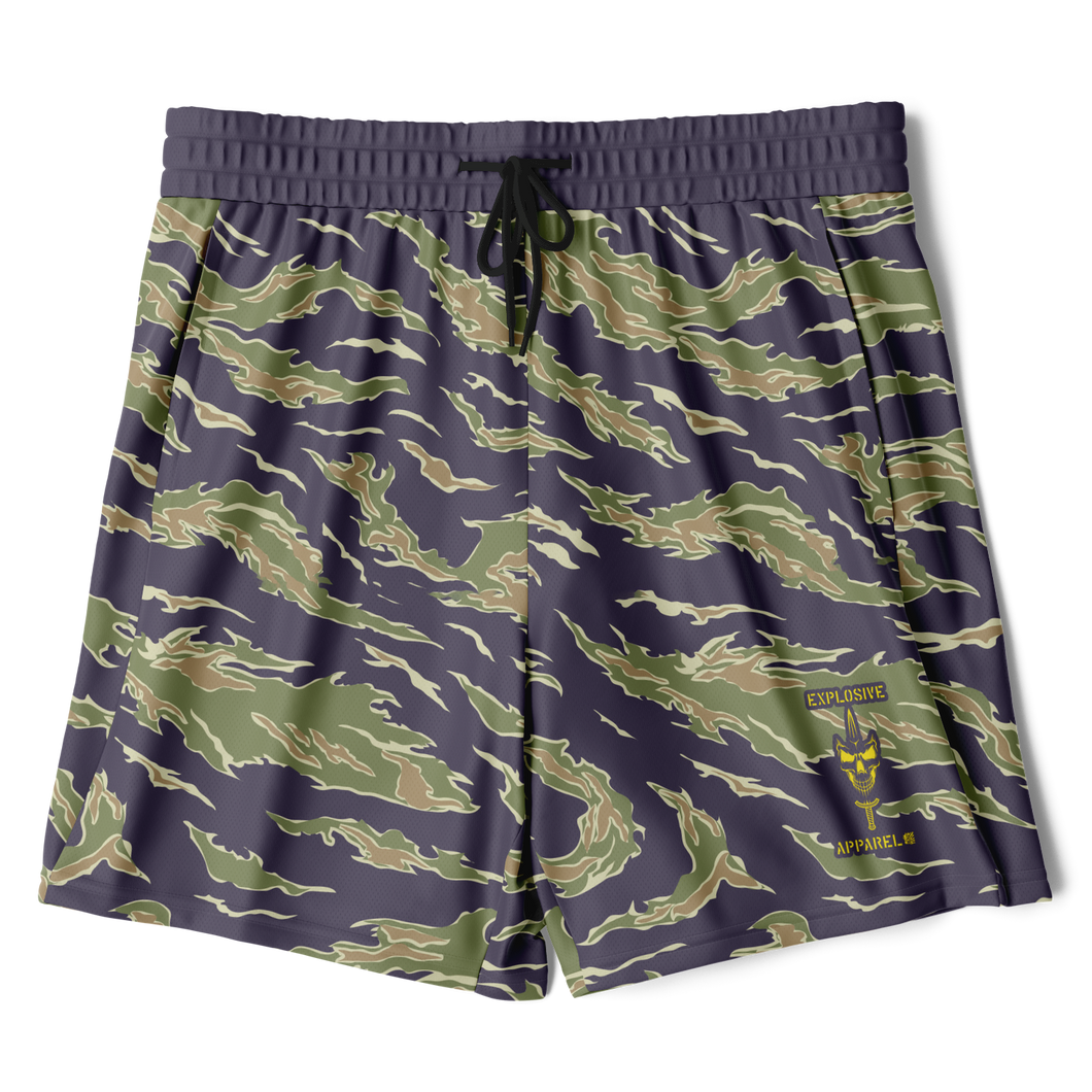 Athletic Technical Shorts - Tiger Stripe