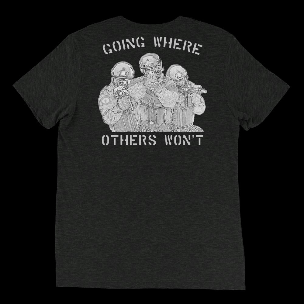 Going Where Others Won't Tri Blend Short sleeve t-shirt