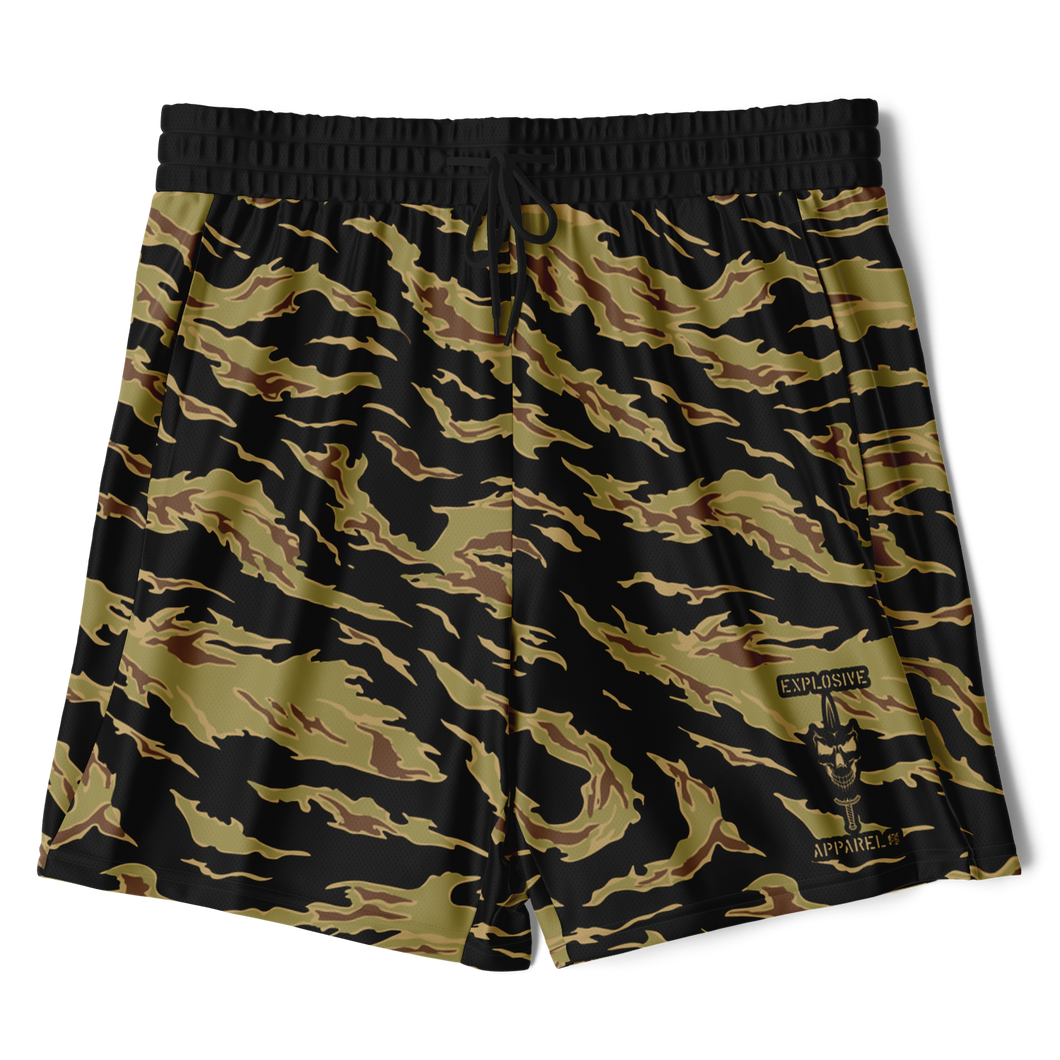 Athletic Technical Shorts - Dirty Tiger Stripe